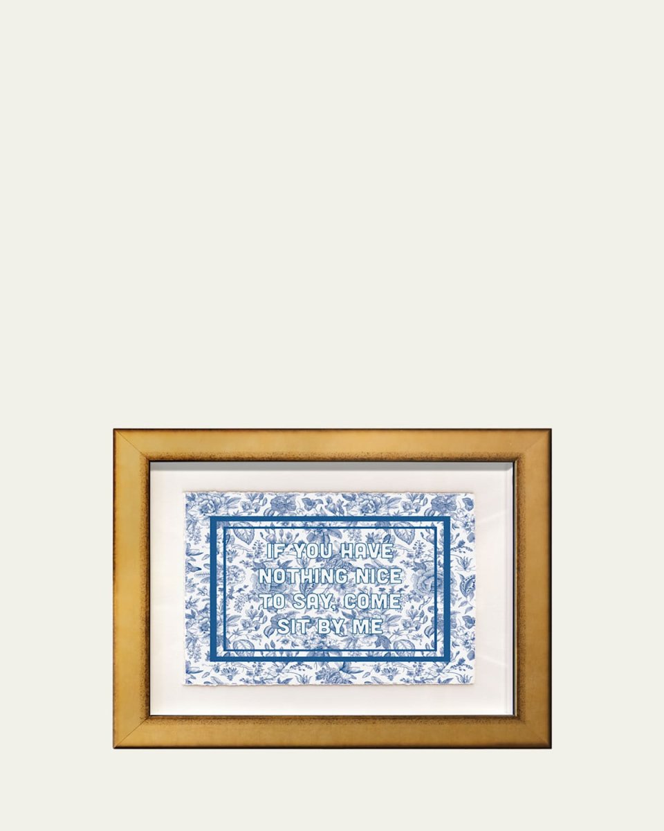 Text J "Nothing Nice" Art Print by Nick Mele
